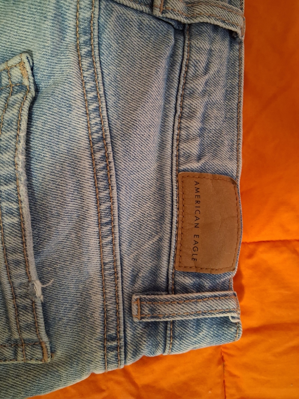American Eagle Light Blue Super High-Rise Straight Jeans - Picture 5 of 9